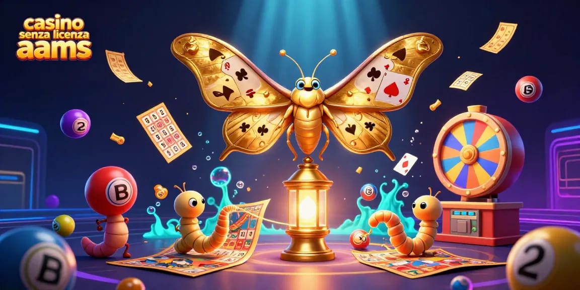 Experience gaming excitement with casino senza licenza aams illustrated in a vibrant, detailed casino scene.