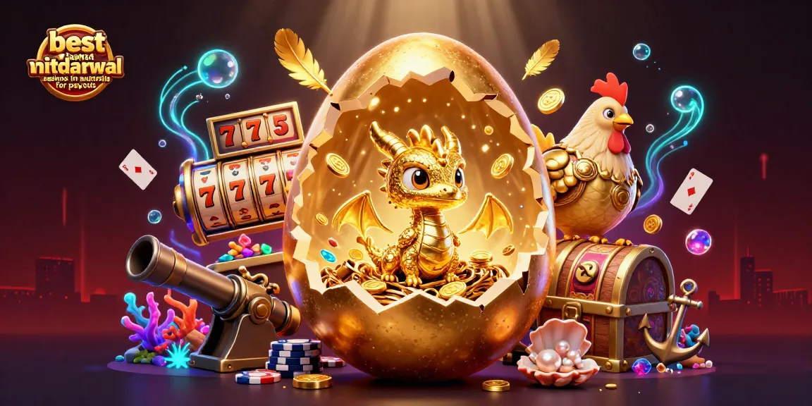 Experience the excitement of the best instant withdrawal casinos in Australia for payouts with a magical golden scene.