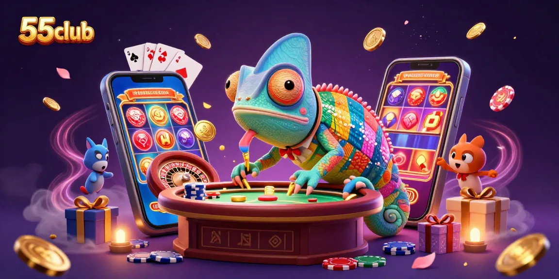 Join the excitement at 55club with colorful slot games and a lively casino ambiance!