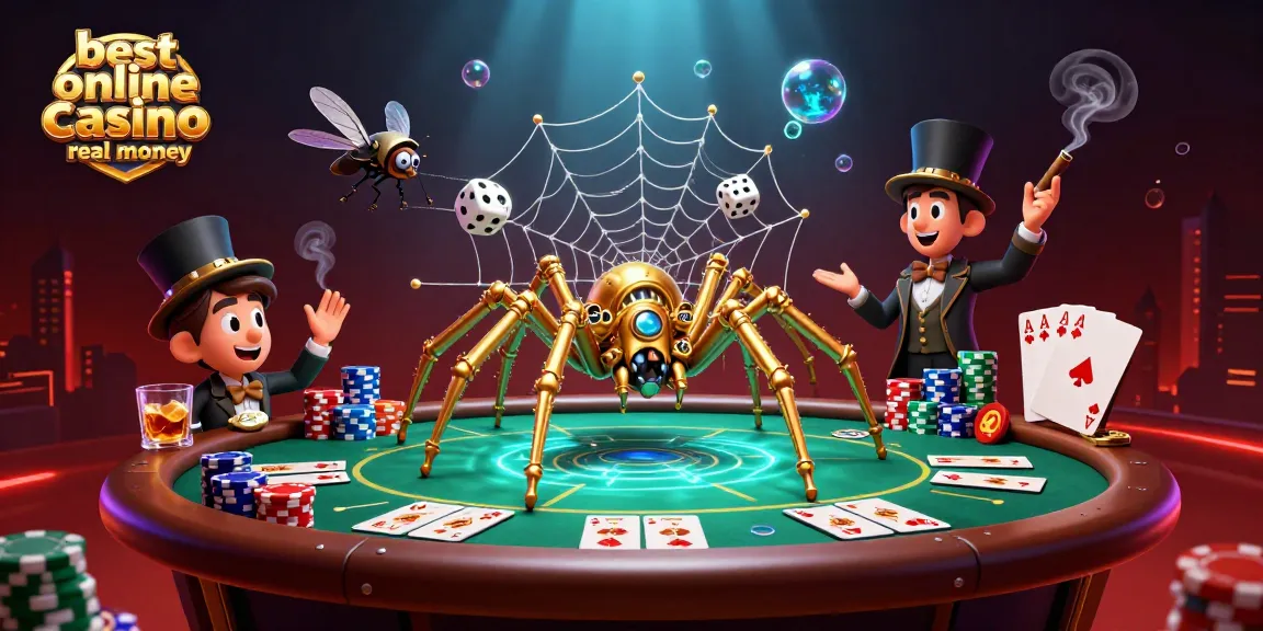 Catch thrilling action at the best online casino real money with unique steampunk characters, poker elements, and vibrant visuals.
